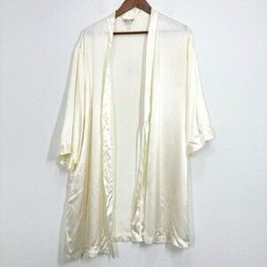 Vera Wang Ivory Short Kimono Robe Bridal Pictures Wedding Day Romantic‎ Classic